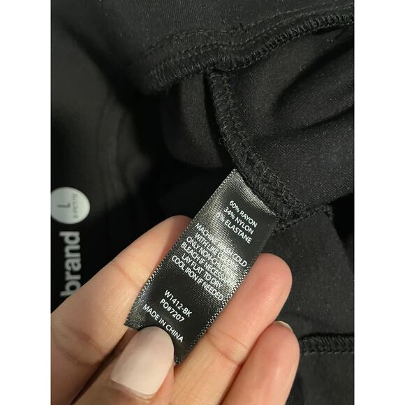 Betabrand Pants Womens Large Petite Black Dress Pant Yoga Pull On Wide Leg - Picture 4 of 8